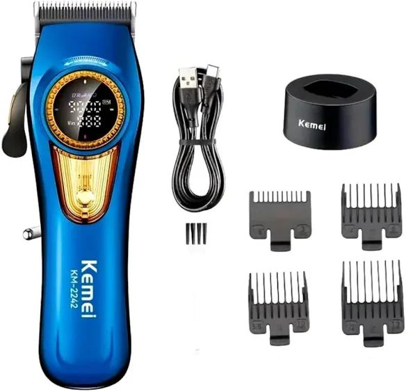 Máquina Kemei de Corte Premium Com Base Carregadora V9000 - Km  2242