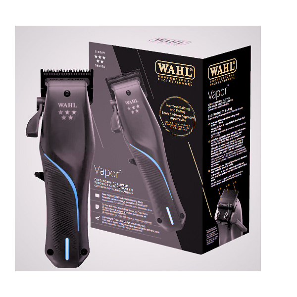 Máquina de Cortar Cabelo Sem Fio Wahl VAPOR Cordless Linha Profissional Lâmina F32 Fadeout Bivolt