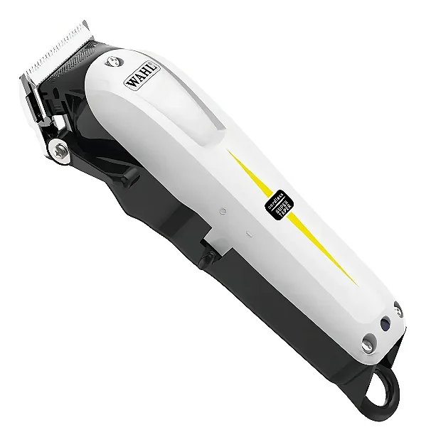 Máquina De Cortar Cabelo Wahl Sem Fio Super Taper Branco - Bivolt