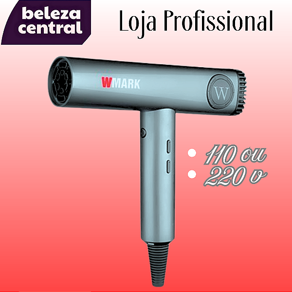 Secador de Cabelo Wmark - Motor Sem Escova - Íon Negativo - NG 9107 - 110v > 1600 W / 220 v > 2000 W - 10000 RPM