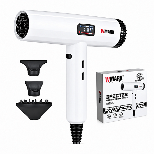 Secador Altíssima Velocidade Profissional Specter Wmark - Visor Digital - 110 ou 220v - 100.000 RPM - NG 9106W-