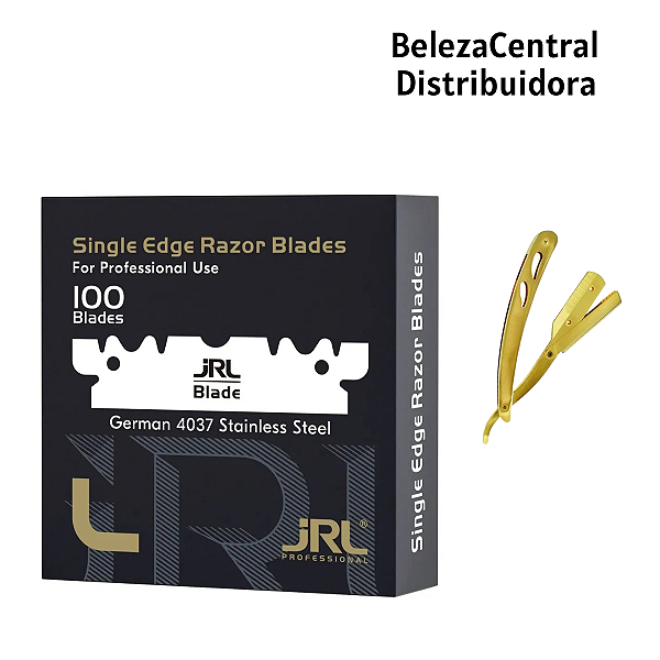 Cinco Caixinhas de Lâminas JRL Com 100 Metades Cada - Total 500 Metades - Aço Alemão