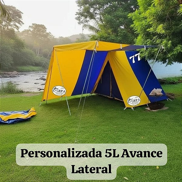 Lote Barraca Camping Canadense 5L Avance Lateral Personalizada Gripa Tents ***SOB ENCOMENDA PRÉVIA***