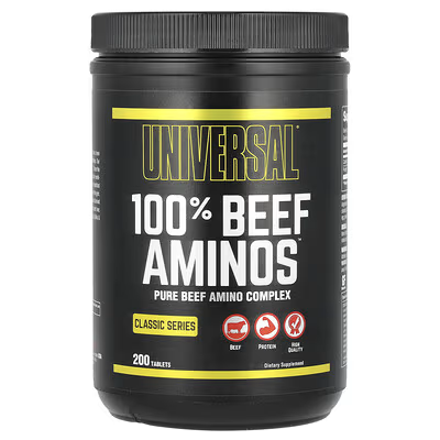 Universal U, Série Clássica, 100% Aminoácidos de Carne Bovina, 200 Comprimidos