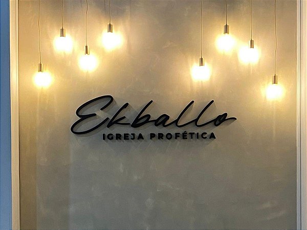 LOGO EM ACRILICO ESPELHADO DOURADO ROSE PRATA 60 x 40