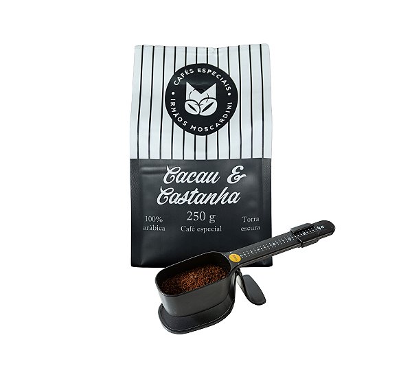 Kit Café Cacau e Castanhas 250g + Balança Pressca