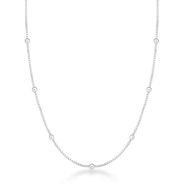 Colar de Bolinhas Banhado a Prata Alana