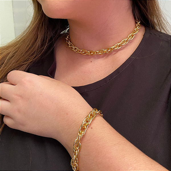 Conjunto Colar & Pulseira Catharina