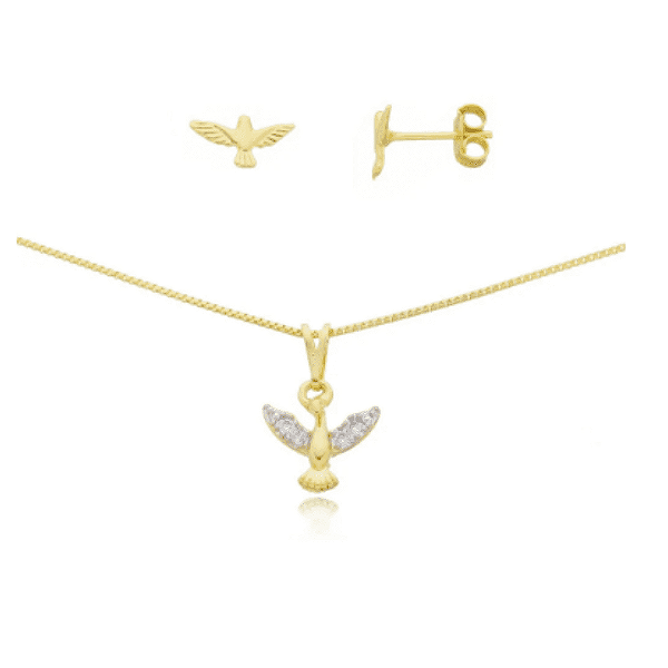 Conjunto Colar & Brinco Espírito Santo