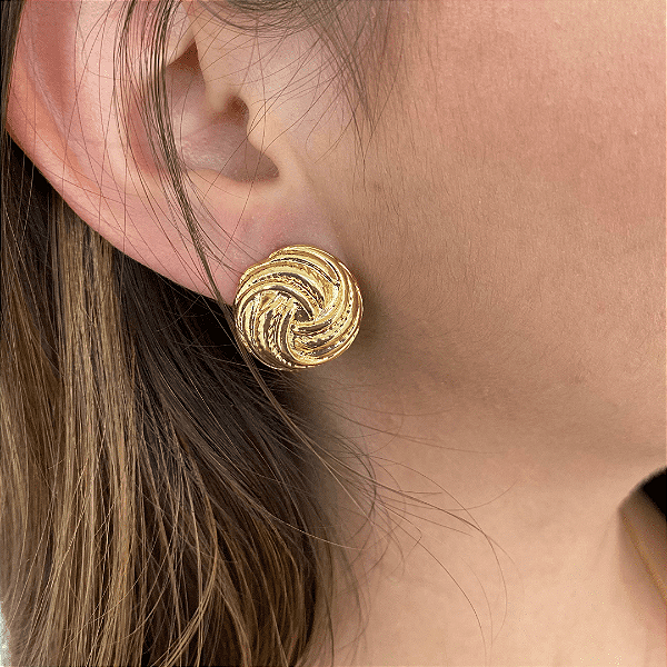 Brinco Botão Fernanda