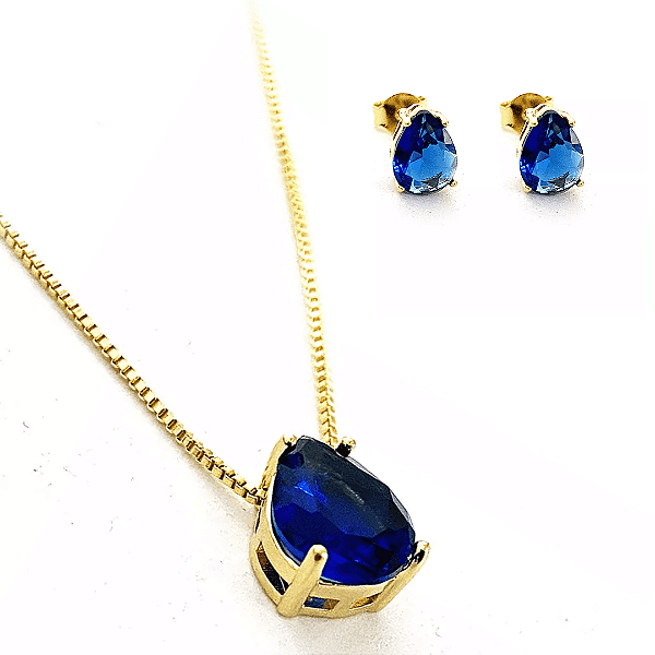 Conjunto Colar & Brinco Gota