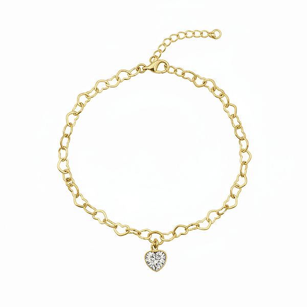 Pulseira de Corações Entrelaçados