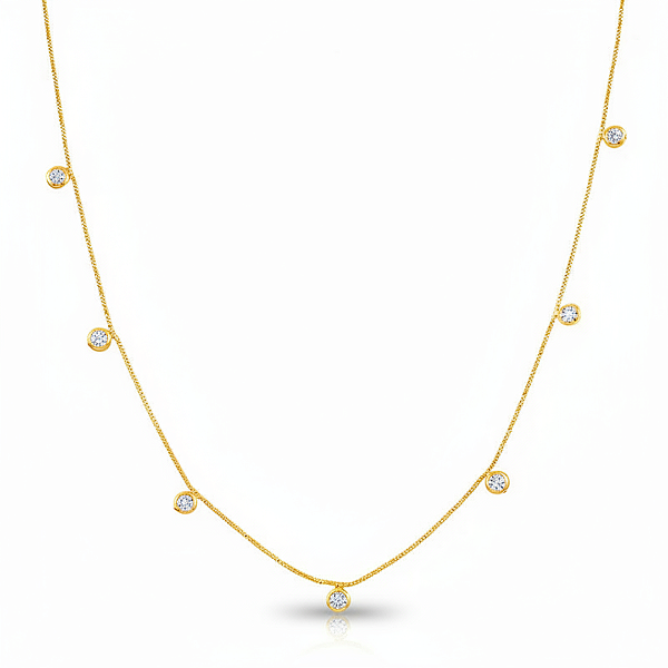Choker Pontos de Luz Serena Banhado a Ouro