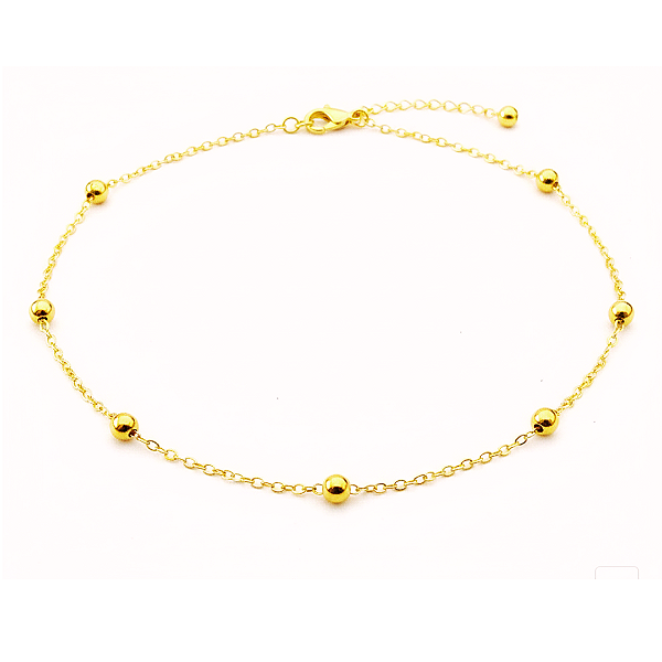 Choker Bolinhas Valentina Banhada a Ouro