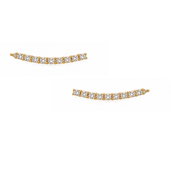 Ear Cuff Cravejado Amélie - Banhado a Ouro