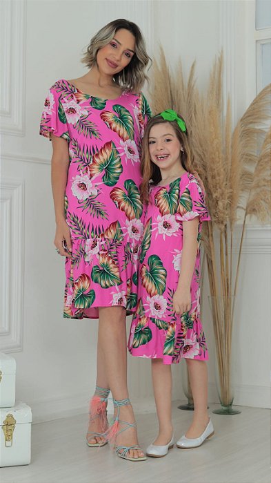 Vestido Ana Tal Mãe Tal Filha Pink