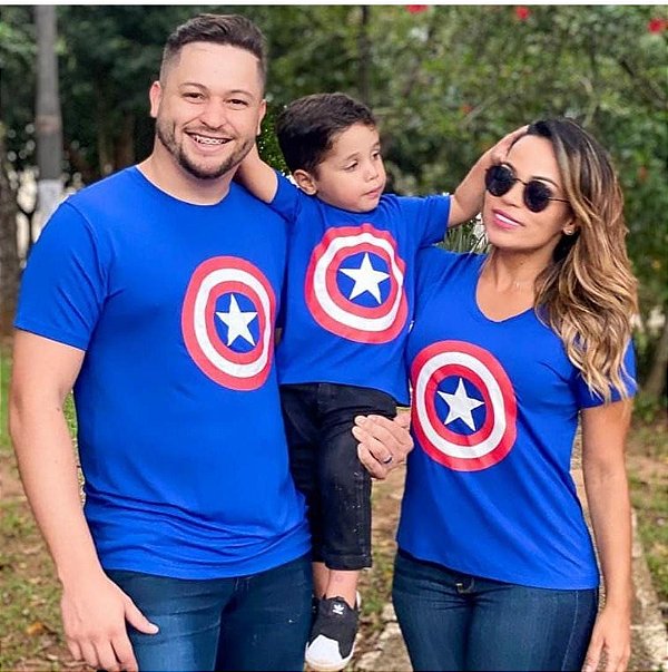 Camiseta Tal Mãe Tal Filho Capitão América