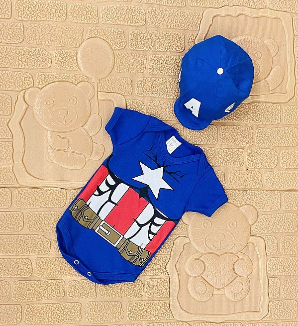Body Bebê Capitão América