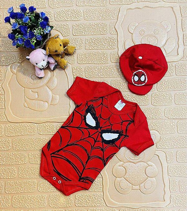 Body Bebê Homem Aranha