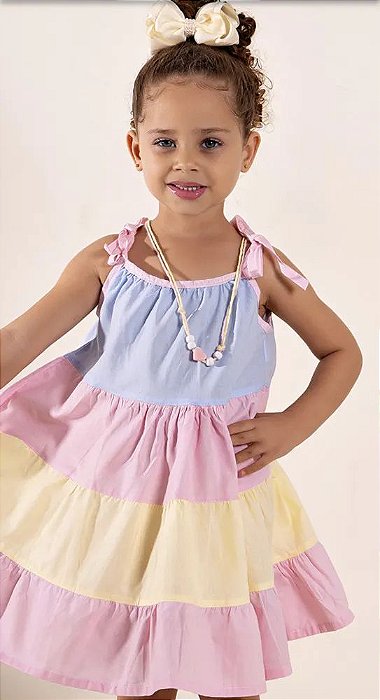 Vestido Princess Arco Íris Candy