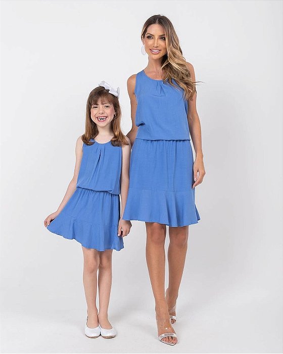 Vestido Tal Mãe Tal Filha Camila Azul