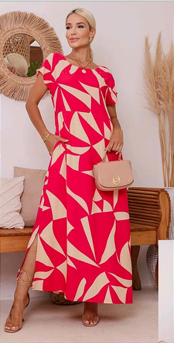 Vestido Adulto Ariane Rosa Longo
