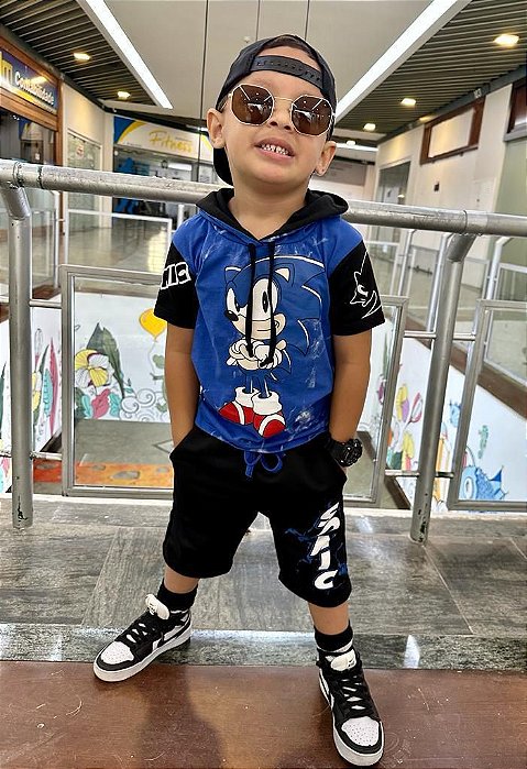Conjunto Sonic Infantil c/ Capuz