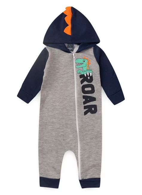 Macacão Bebê Moletom Dino Roar