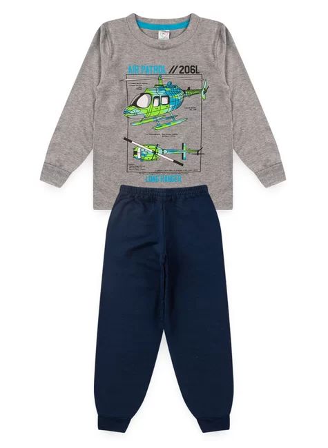 Conjunto Infantil Menino Meia Estação Helicóptero