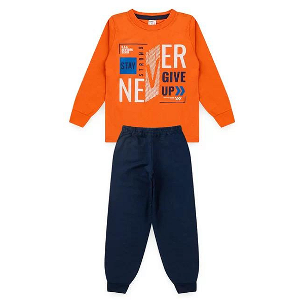 Conjunto Juvenil Menino Meia Estação Never Give Up