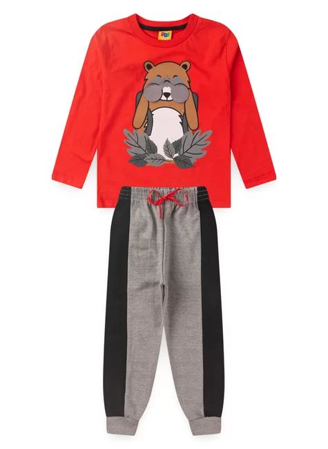 Conjunto Infantil Menino Meia Estação Binóculo Tangerina