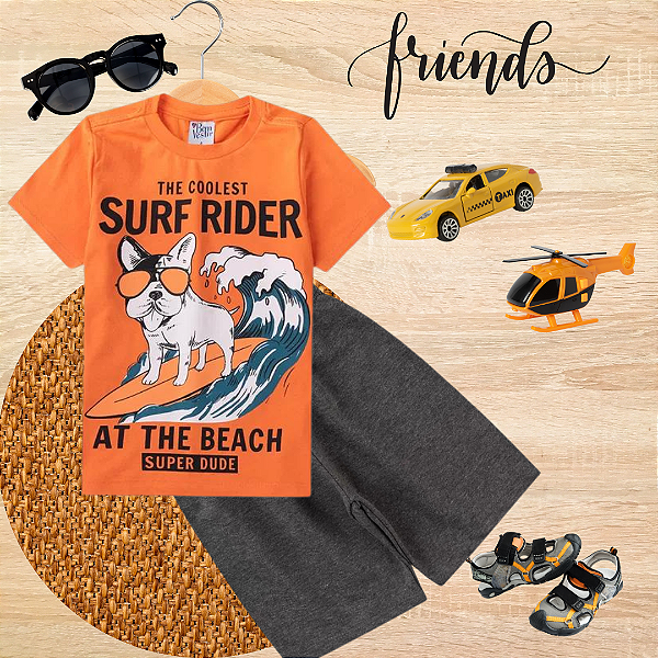 Conjunto Infantil Menino Surf Rider Dog