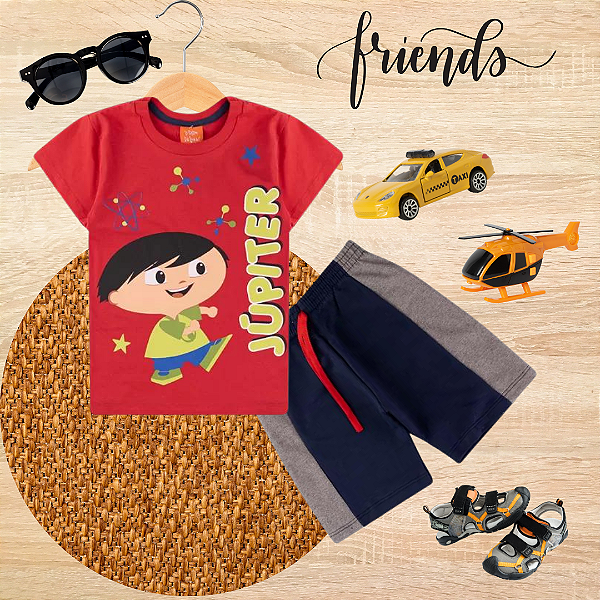 Conjunto Infantil Verão Menino Jupter Tangerina