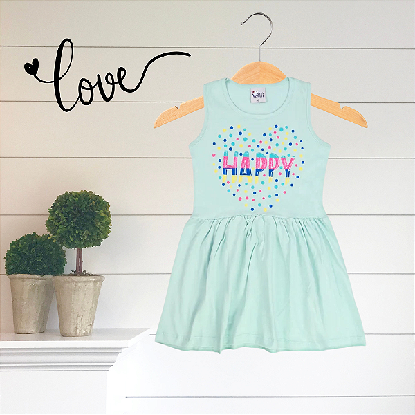 Vestido Infantil Regata Happy