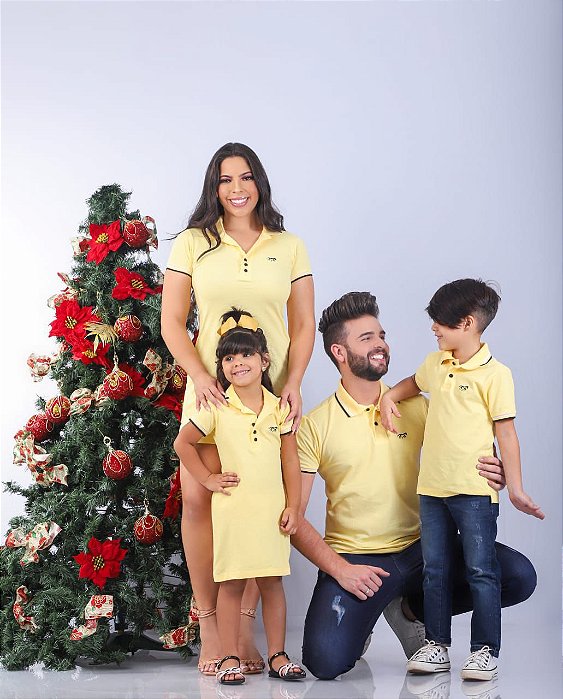 Vestido Polo Adulto Amarelo