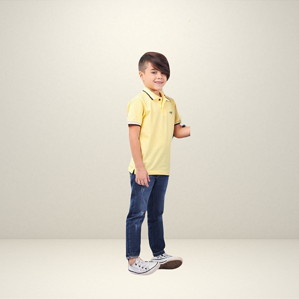 Camisa Polo Infantil Amarelo