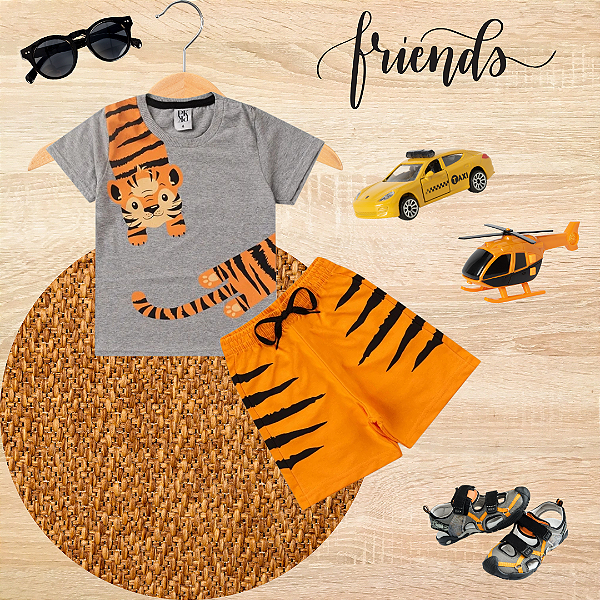 Conjunto Infantil Menino Tigrinho