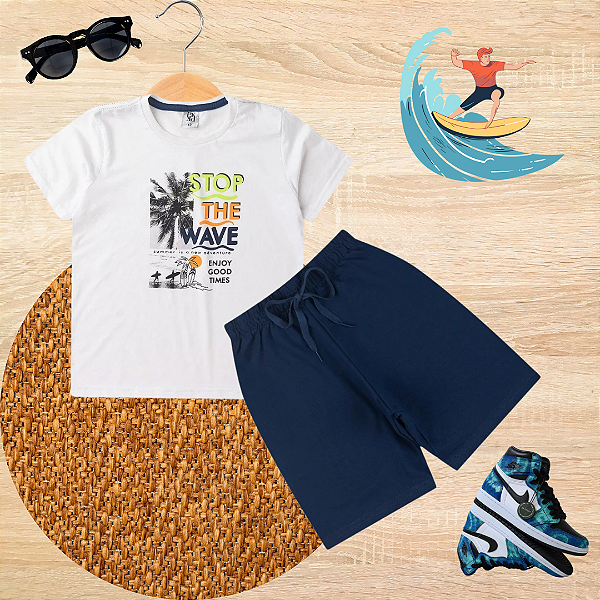 Conjunto Juvenil Menino Aventura de Verão