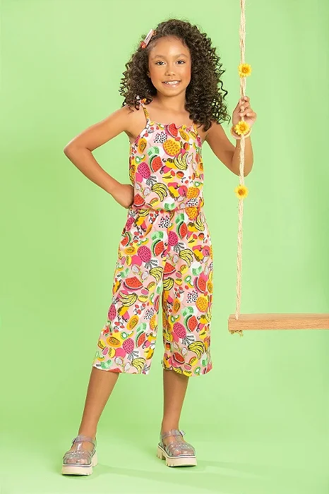 Macaquinho Infantil Menina Estilo Verão