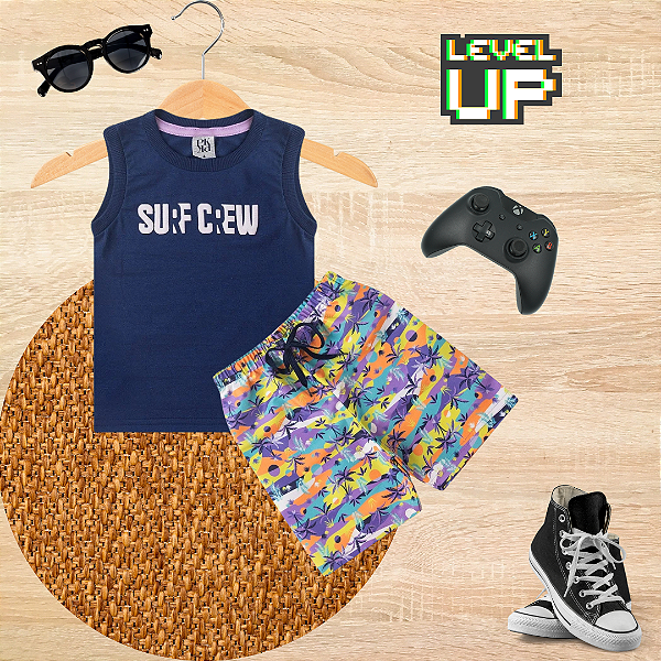 Conjunto Infantil Menino Regata Surfista