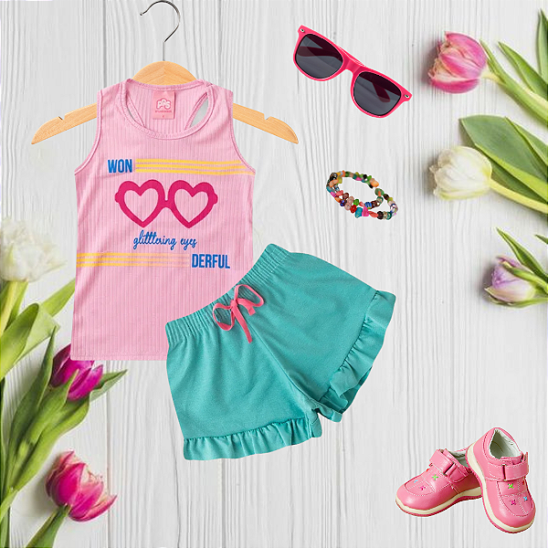 Conjunto Infantil Regata Verão Menina Won Glasses