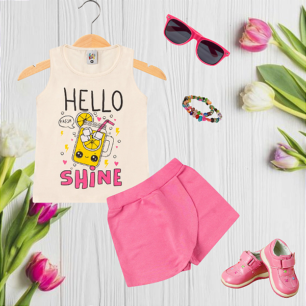 Conjunto Infantil Verão Menina Fresh Shine