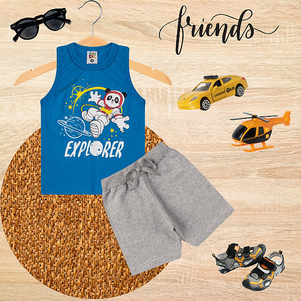 Conjunto Infantil Verão Menino Explorer