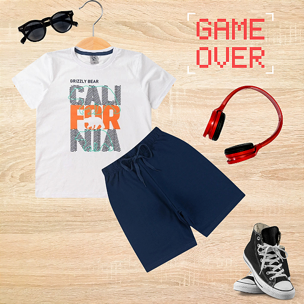 Conjunto Juvenil Menino Urso Pardo