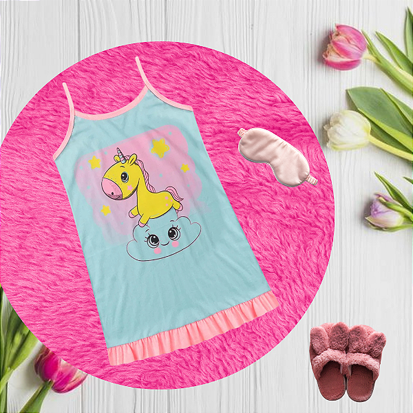 Camisola Alcinha Unicórnio Nuvem