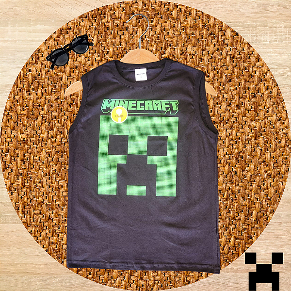 Camiseta Minecraft Creeper Preto