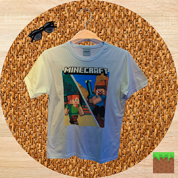 Camiseta Minecraft Branco