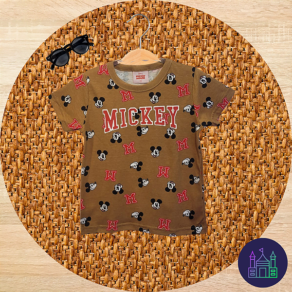 Camiseta Mickey Marrom