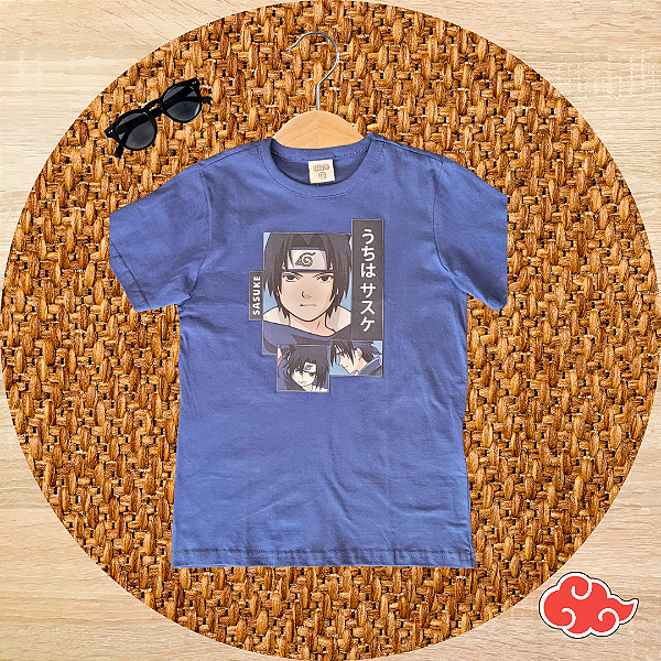Camiseta Sasuke Azul Marinho