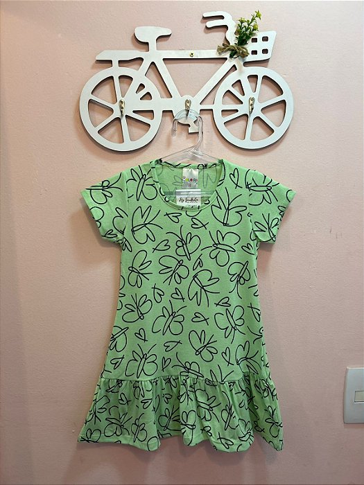 Vestido Borboletas Abacate